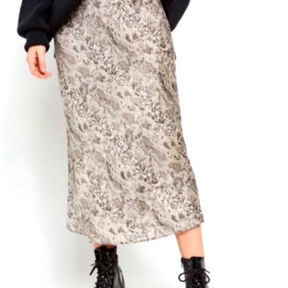 Free People Normani Bias Cut Midi Skirt